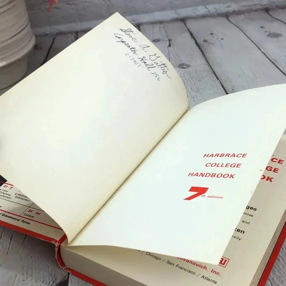 vintage textbook harbrace college handbook 1972